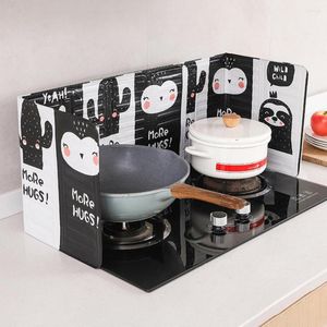 Table Mats Kitchen Frying Pan Oil Splash Protection Screen Aluminum Foldable Gas Stove Baffle Plate Household Tools