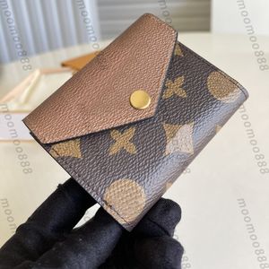 12A Nuovissimo specchio di qualità Designer Zoe Portafoglio da donna Porta carte di tela Portamonete da uomo Classico Porta carte di credito con cerniera Portafogli di lusso Borsa moda casual con scatola