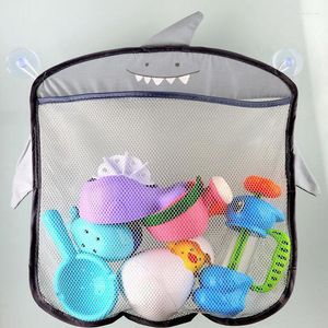 Storage Bags Cartoon Bathroom Mesh Bag For Baby Child Animal Shapes Sucker Design Toys Bath Beach Toy Net Organizer