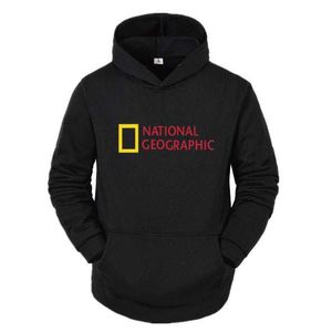 Męskie bluzy bluzy National Geographic Long Sleeve Men Bluza Bluza Eksplorator Fashion Outdoor ciepłe ubranie Zabawne jesień zimowe bluzy swobodne T221008