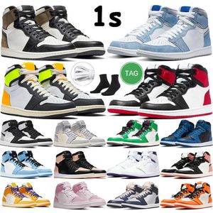 1s unc hommes femmes haute OG chaussures de basket bubble gum bleu royal en plein air hommes obsidienne sport bonnes baskets J jorda jordon