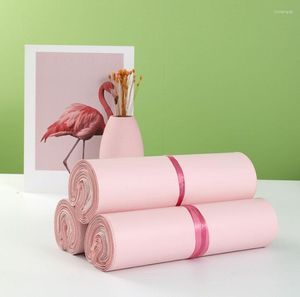 Buste per gioielli Borsa express in polietilene rosa Imballaggio in plastica autoadesiva