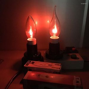 Edison Filament Candle Flicker glödlampa Fire Flame Tail/Tipped Retro Decor Lamp L15