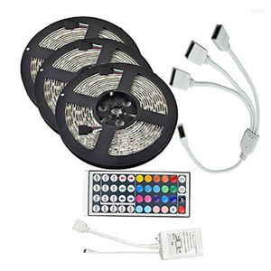 Stringhe 15 Metri SMD Impermeabile RGB 450 LED Strip Tape Light Kit 44 Tasti Controller Cavo Connect DC 12V