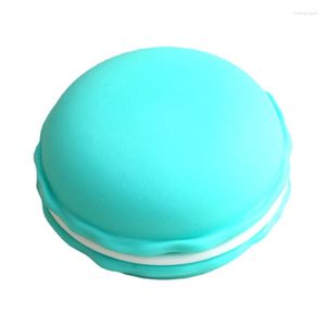 Aufbewahrungsboxen HX5B Niedlicher riesiger Macaron-Formkoffer Bunte Behälterbox Ohrringbolzen Ring Halskette Reise Tragbare Schmuckgeschenke