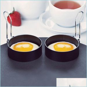 Utensili per uova Utensili da cucina Colazione Stampo per uova fritte Pancake Anello per friggere Cerchio Rotondo Utensile da cucina in acciaio inossidabile Accessori per la cottura Dro Dh4S3