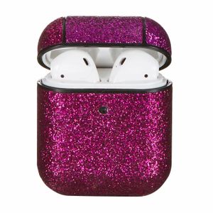 Accessori per auricolari Bluetooth wireless per AIRPODS 1/2 - Custodia protettiva per auricolari in plastica rigida serie Glitter Powder