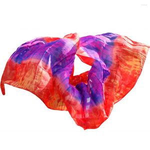 Abbigliamento scenico Performance di seta Accessori per abbigliamento da ballo Tie Dye Texture leggera Scialli di velo Sciarpa da donna Costumi Veli di danza del ventre