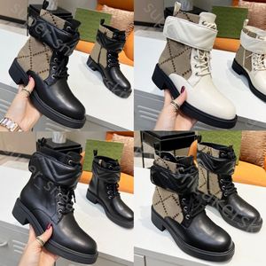 Women Ankle Boots Martin Boot Snow Boots Top Designer Real Leather Flat Metal Travel Belt buckle shoe Platforms shoes With Original Box Size 35-42