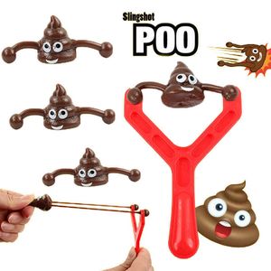 Party Games Crafts 4st Roliga Poop Slingshot Prank Tricky Toy Birthday Present Adult Kid Favor Game Goodie Bag Pinata Fillers Halloween Party T221008