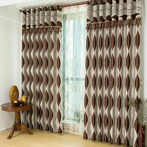 Curtain 1pcs Simple And Modern Chinese Style Punch Curtains Bedroom Bay Window Balcony Shading Rental House Shade Cloth Top F8470