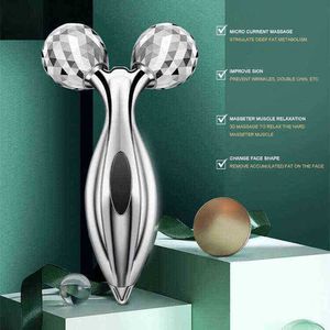 3d Roller Face Lifting Instrument Thin Massager Full Body Shape y Wrinkle Remover Massage Skin Care Tool 220513