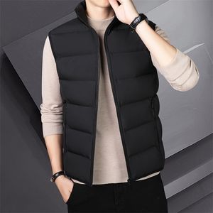 Men's Vests Casual Down Cotton Men'S Spring And Autumn Winter Korean Version Trend Wear A Vest Warm Shoulder Coat Boy 221008