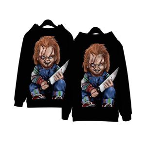 Hoodies للرجال Sweatshirts الخريف/الشتاء الجديد ثلاثي الأبعاد Hallowmas طباعة الأوروبي والأمريكي الفضفاضة 028