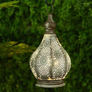 Bordslampor 11,5 tum marockansk stil Lykta metallbatteridriven lampa med Edison glödlampa för vardagsrum sovrum trädgård utomhus inomhus