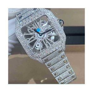 5PVD 2024Digner Watch Custom Luxury Iced Out Fashion Mechanical Watch Moissanit e Diamond free shipLGXF