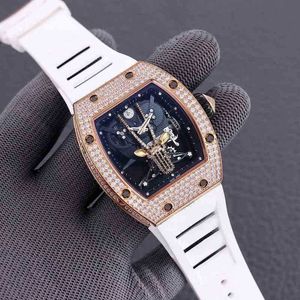 Multifunktions-SUPERCLONE-Uhr-Designer-Luxus-Armbanduhr Richa Milles Business Freizeit Sky Star-Serie Automatikmaschinen Vollbohrgehäuse Band Herren es 4F7P