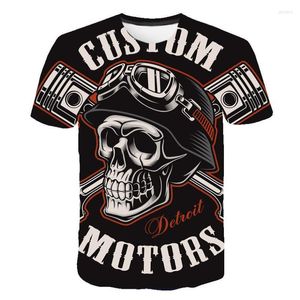 Men s T Shirts Men s Skull Shirt Men Black Tshirt Funny Punk Rock Clothes Military d Print T shirt Hip Hop Mens Clothing Summer