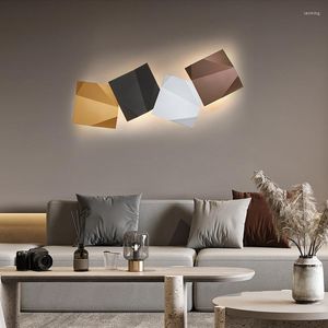 Wall Lamp Creative Art Lamps Aluminum Wire Drawing Process LED Indoor Light And Living Room Background Bedroom Stairwell Exhibition