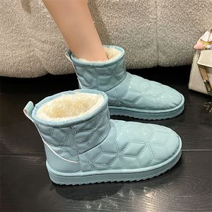 Boots Waterproof Snow for Women 2022 Winter Fashion Casual Lightweight Ankel Botas Mujer Warm Slip On Flat 221007
