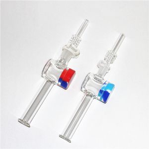 Giaccone di vetro nettare paglia da tacca con punte da 10 mm da 14 mm in quarzo KIT KIT NECTER NECTER SILICONE 5 ml