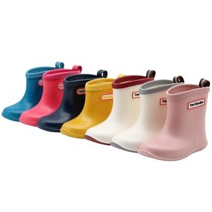 Boots Kids Rain Girls Boys boots PVC Waterproof Mid-Calf Water Shoes Soft Rubber Anti-Slippery Children Toddler 221007