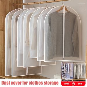 Clothing Storage 6pcs Transparent Covers Garment Suit Dress Jacket Clothes Coat Dustproof Cover Protector Travel Bag Dust Case