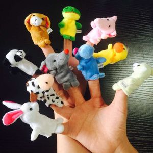 Party Games Crafts Cartoon Biological Animal Finger Puppet Happy Family Plush Toys Child Baby Favor Dolls Boy Girl Birthday Christmas Party Gifts T221008