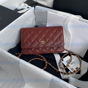 Top quality famous brand bag Shoulder strap handbag Plaid purse Double letter solid buckle Sheepskin caviar pattern Women's luxury Clutch Bags