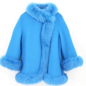 Womens Wool Blends QIUCHEN PJ22030 Winter Fashion Woman Special Real Fur Double Face Woolen Medium Length Cashmere Coat 221007