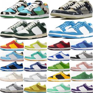 Scarpe da corsa Uomo Donna Low UNC Nero Blu Paisley Cherry Light Smoke Fog Bone White Vintage Green Navy Team Glow Blue Raspberry Apple Goldenrod Rose Whisper Trainers