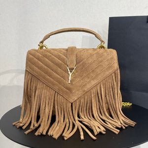 Designer Big Brand Shoulder Bag Retro Frosted Leather Ladies New Handbag Fashion Tassel Multifunktionell stor kapacitet Crossbody