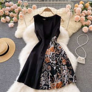 Palace Style Small Dress Celebrites High-End Women's Wear Design Sense Minority Color Contrast Vintage Jacquard Dress