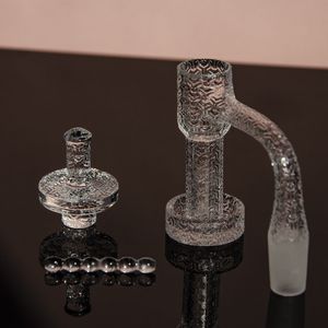 Esclusivo set di banger al quarzo terp slurper fumatori Completamente saldato con incisione a stella e inciso bong dab rig con canna lunga