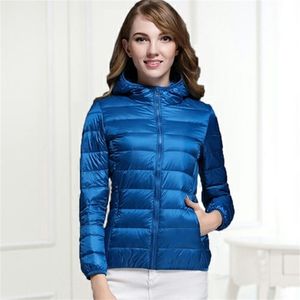 Feminino Down Down Parkas Hoody Duck Down Jacket Women Fashion Puffer Coast Autumn Zipper Ultra Light Warm Coat Feminino Out Portable XXXL Down Jacket Winter 221007