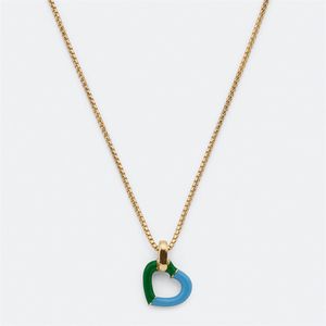 Дизайн меньшинства Эмаль капля Глазурь Соответствует любовный подвесной ожерелье Ins Ins French Simple Personale Fresh Fashion Jewelry