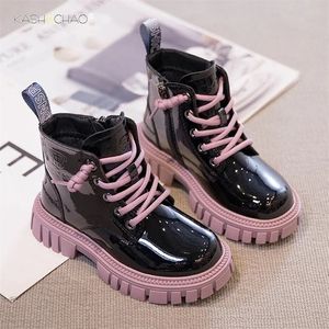 Boots Fashion Kids Girls British Style Children's Ankle Autumn Winter Warm Waterproof Boys 3-15 Years Old Snow 221007