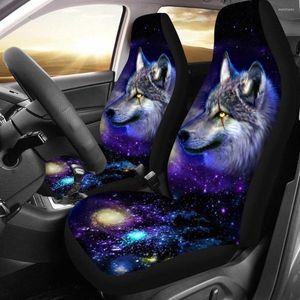 Coprisedili per auto Stampa 3D animale lupo Set universale Cuscino protettivo Copertura completa Accessori interni auto