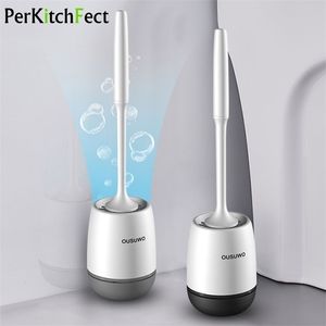 Pędzle toaletowe Uchwyty silikonowe trwałe długi uchwyt Wiechanie na ścianę Hungfloor Holder Soft Bristist Cleaning Bathern Tools 221007