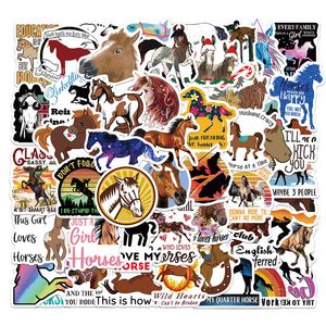 50PCS Horse Riding Stickers equestrian Graffiti Kids Toy Skateboard car Motorcycle Bicycle Sticker Decals Wholesale