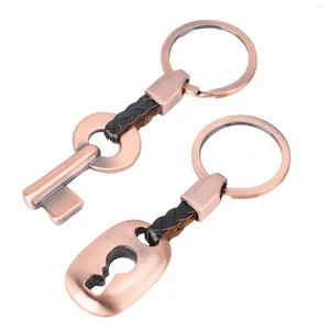 Anahtarlıklar KeyKeychain Keyasyon Zinciri Metal SMen Çift Hediye Kişiselleştirilmişkeyler Kilit Ring Pirinç Aksesuarlar Takı Çiftleri