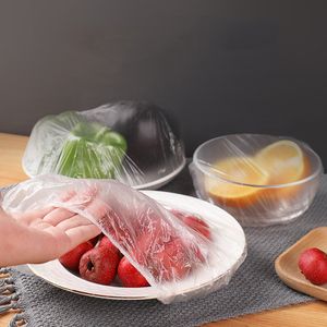 Cajas de almacenamiento Contenedores Cubierta de comida desechable Envoltura de plástico Tapas elásticas para tazones de frutas Tazas Tapas Cocina Conservación fresca Bolsa de ahorro 221008