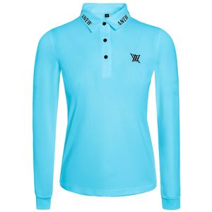 Spring Autumn Women Golf Clothing Long Sleeves T-Shirts White or Black Colors Leisure Fashion OutdoorSports Shirts