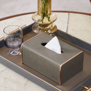 Tissue Boxes Napkins Leather Living Room el Office Car Paper Nakpin Case Square Rectangle Storage Bag Organizer Decorative Box Holder 221008