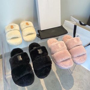 OG Warm Slippers Paseo Flat Comfort Shearling Strap Fur Slipper Women Flat Sandal Indoor Winter Sandals Fluffy Wool Plush Woman Slides Comfortable Fluzzy Slide