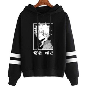 Men's Hoodies Sweatshirts 2020 Harajuku My Hero Academia Unisex Japanese Anime Bakugou Katsuki Printed Hoodie Streetwear Casual G221008