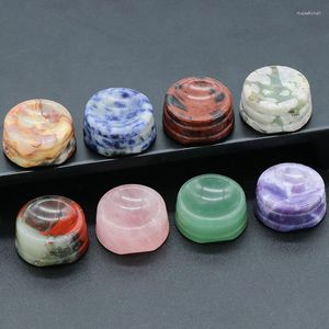 Jewelry Pouches 10pc Natural Gemstone Carved Display Stand Holder For Crystal Stone Sphere Ball Base Egg Desktop Show Accessories Craft