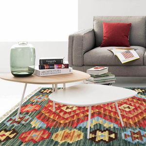 Carpets Pure Manual Wool Kilim Gauzily Carpet Modern Geometry Weave Texture Rough Color Collocation Shop Carpetgc195kliyg28