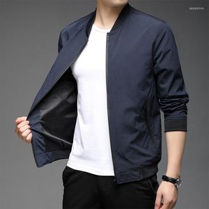 Men's Trench Coats Jackets masculinos Autumn Wild Casual Stand Collar Baseball Baseball Business Business Slim Trendy Solid Color Zipper Men vintage