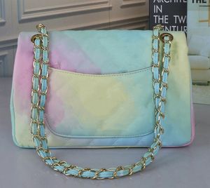 Klasyczne markowe torby Damskie torby na ramię Czarny łańcuszek Złote i srebrne łańcuszki Torba Crossbody Diamentowa krata Torebka Pure Color Cross Body Messenger Tote Portfel